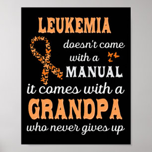 Sensibilisierungskampagne für Leukämie Opa Unterst Poster