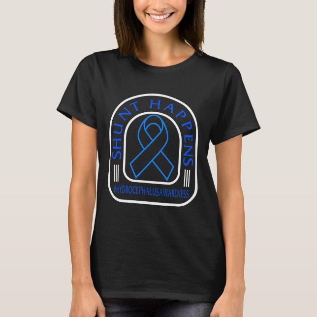 Sensibilisierungskampagne Happens Blue Ribbon Neur T-Shirt (Vorderseite)