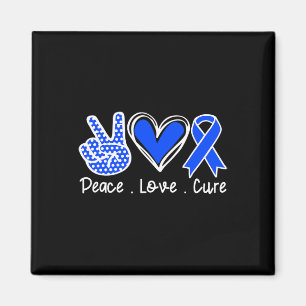 Sensibilisierungsmonat Blue Ribbon Peace Liebe Hei Magnet