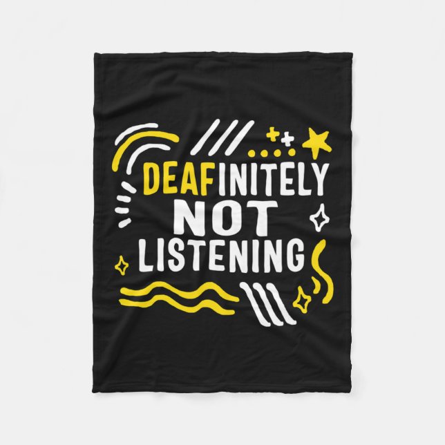 Sensibilisierungsmonat definitiv nicht hören Asl L Fleecedecke (Vorderseite)