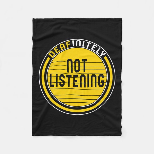 Sensibilisierungsmonat definitiv nicht hören Asl L Fleecedecke (Vorderseite)