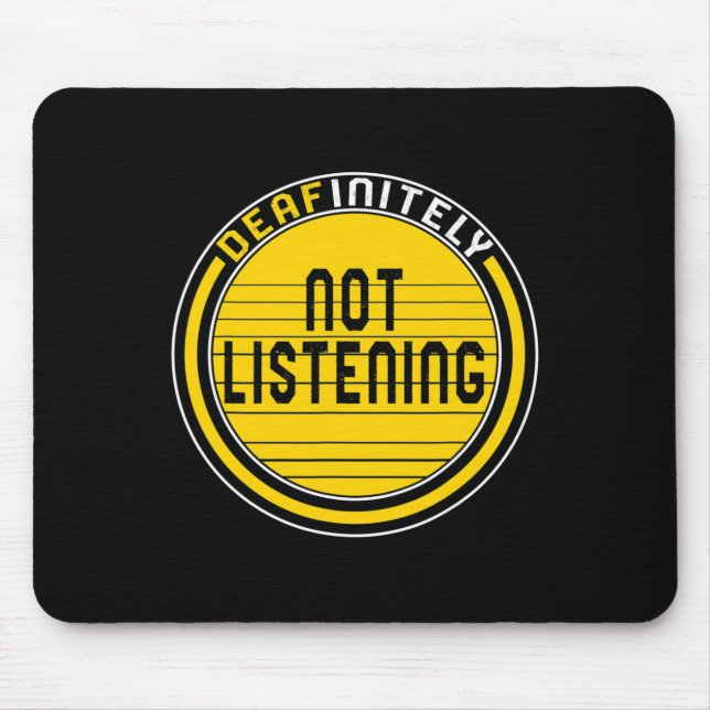 Sensibilisierungsmonat definitiv nicht hören Asl L Mousepad (Vorne)
