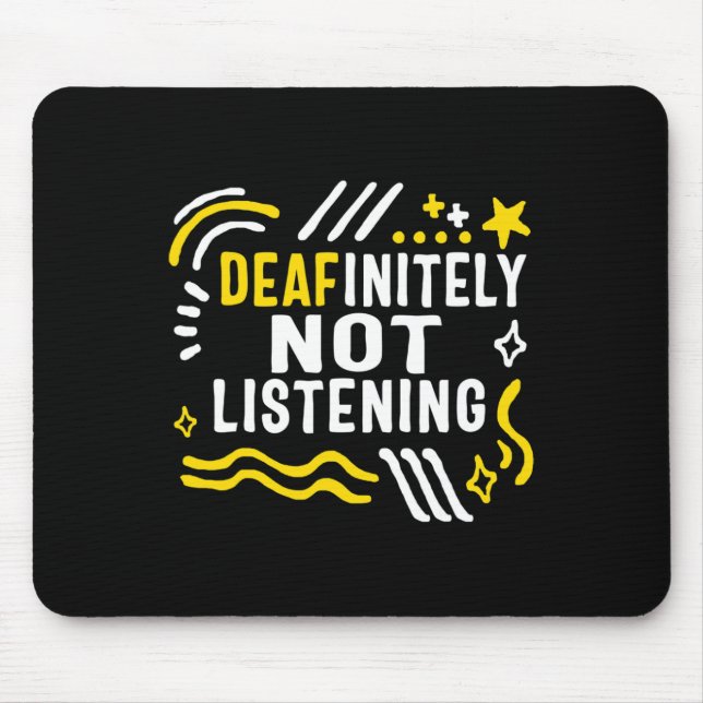 Sensibilisierungsmonat definitiv nicht hören Asl L Mousepad (Vorne)