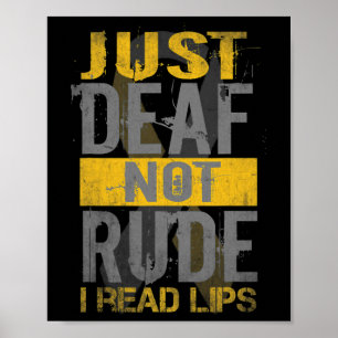 Sensibilisierungsmonat nur Tod nicht rude asl sign Poster