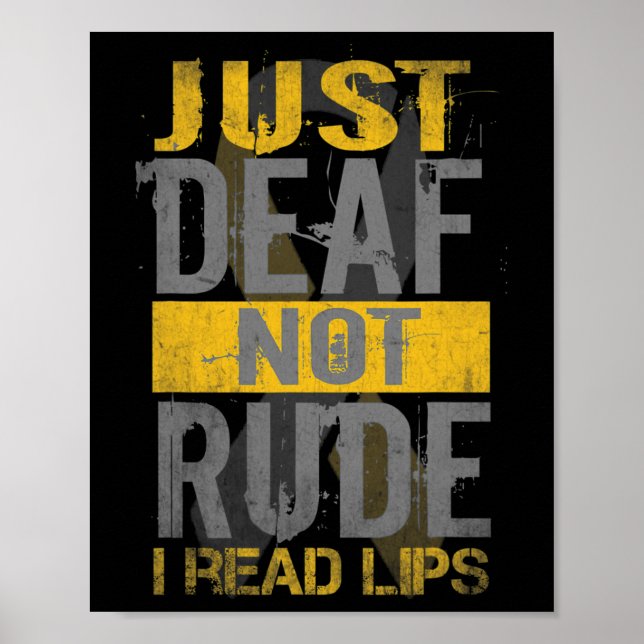 Sensibilisierungsmonat nur Tod nicht rude asl sign Poster (Vorne)