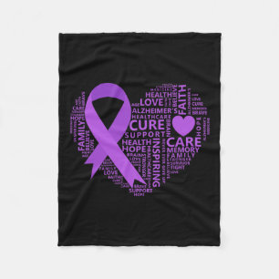 Sensibilitätsherz Lila Schleife Fleecedecke