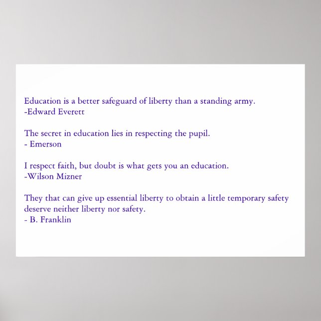 Sensible Redewendungen Poster (Vorne)