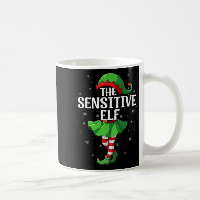 Sensitive Elf Christmas Girls Women Elf Squad Xmas Kaffeetasse (Rechts)