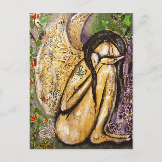 Sensitive Flüge Angel Postkarte (Vorderseite)