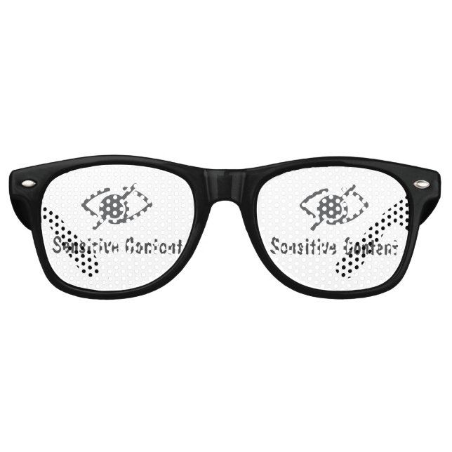 Sensitive Inhalte - Mitteilung über Richtlinienver Partybrille (Vorderseite)