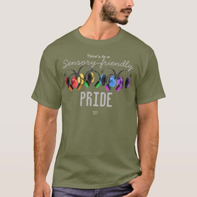 Sensorisch freundlicher PRIDE/ LGBTQ+ Regenbogen/  T-Shirt (Vorderseite)