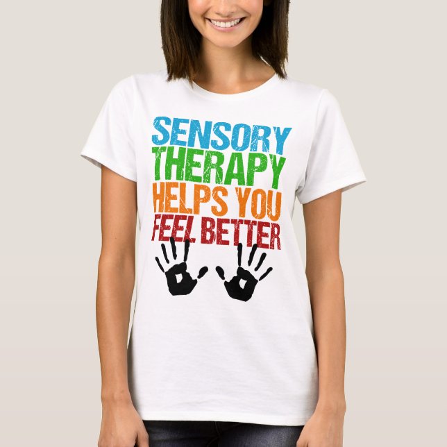 Sensorische Therapiehanddrucke Arbeitstherapeut T-Shirt (Vorderseite)