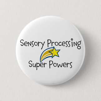Sensorischer Power! Gelber Stern-Knopf Button