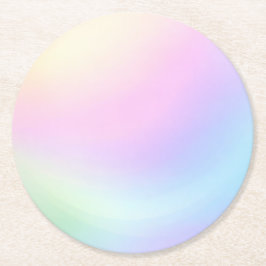 Sensory Friendly Pastel Gradient Runder Pappuntersetzer