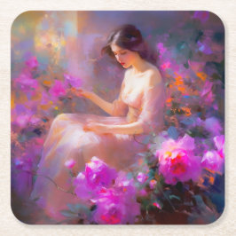 Sensual Elegance Rechteckiger Pappuntersetzer