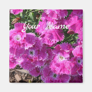 Sensual Lacy Purple Flowers Magnet