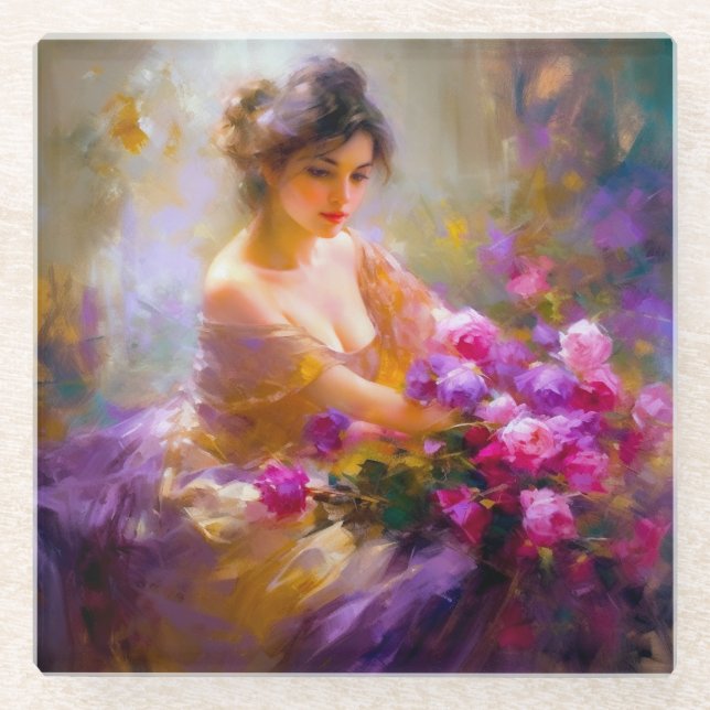 Sensual Portrait Glasuntersetzer (Vorderseite)