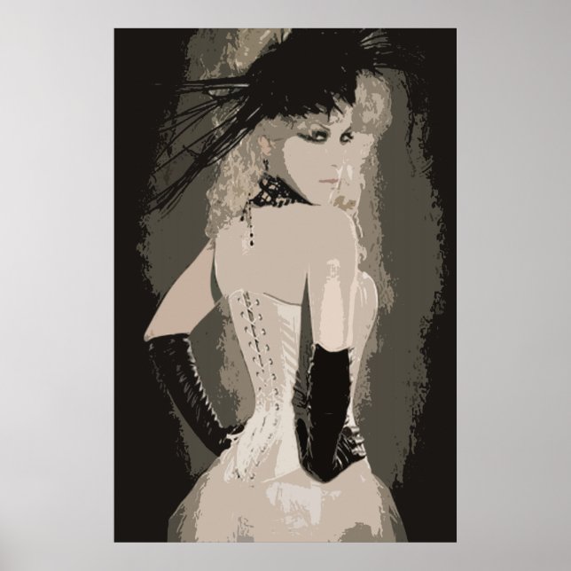 Sensual Vintag Corset Art Poster (Vorne)