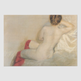 Sensual Weibliche Schönheit mit roten Strümpfen Seidenpapier