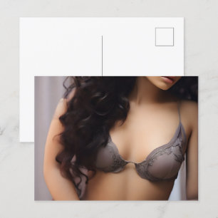 Sensuale Modefrau Postkarte