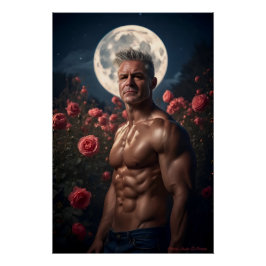 Sensuality Sculpted in Moonlight Poster