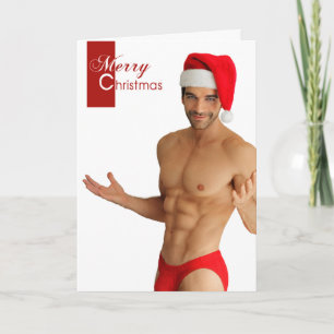 Sensuous Man Frohe Weihnachtskarte Feiertagskarte