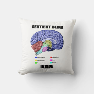 Sentient im Inneren des anatomischen Gehirns Kissen
