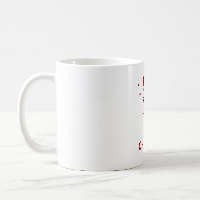 Sentimental and Love Line Art Illustrations Kaffeetasse (Links)