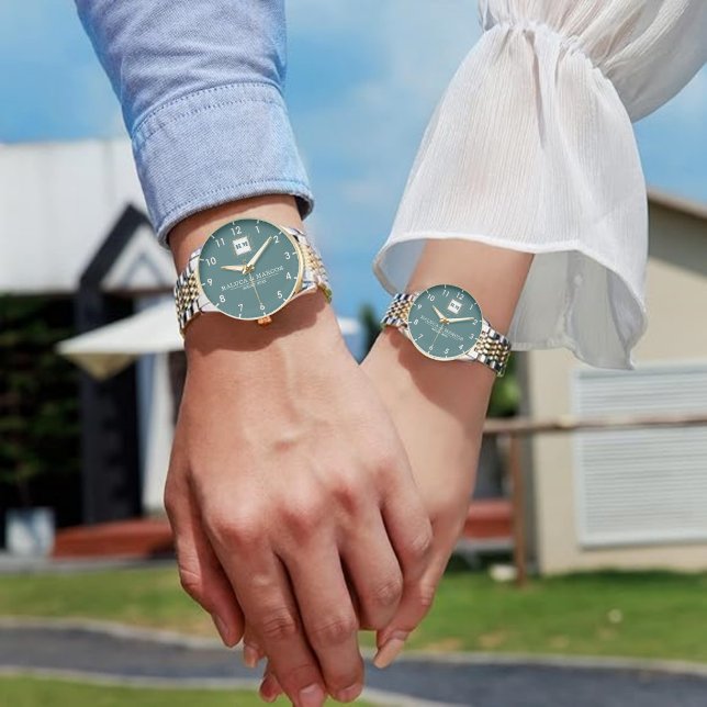 Sentimental botanical monogram wristwatch armbanduhr (Von Creator hochgeladen)