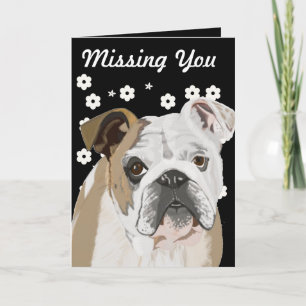 Sentimental British Bulldog "Vermisst You" Karte