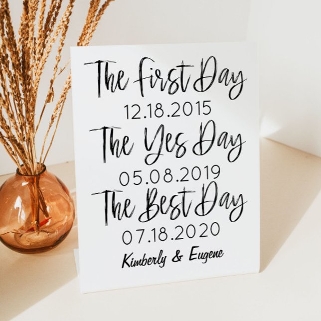 Sentimental Dates Sign | Hochzeit | BRAUTPARTY Sockelschild (Von Creator hochgeladen)