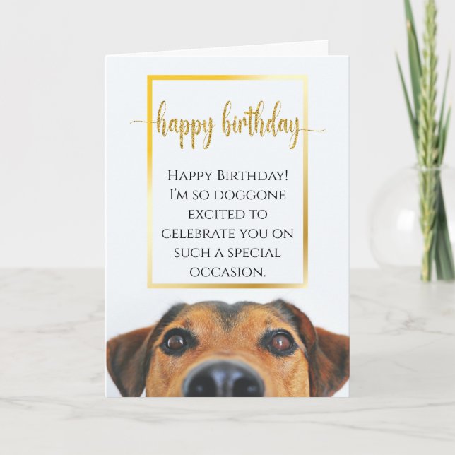 Sentimental Dog Funny Birthday Epic New Love Karte (Vorderseite)