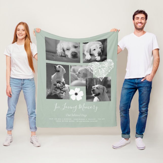 Sentimental Dog Memorial Keepake Geschenk hinzufüg Fleecedecke (Beispiel)