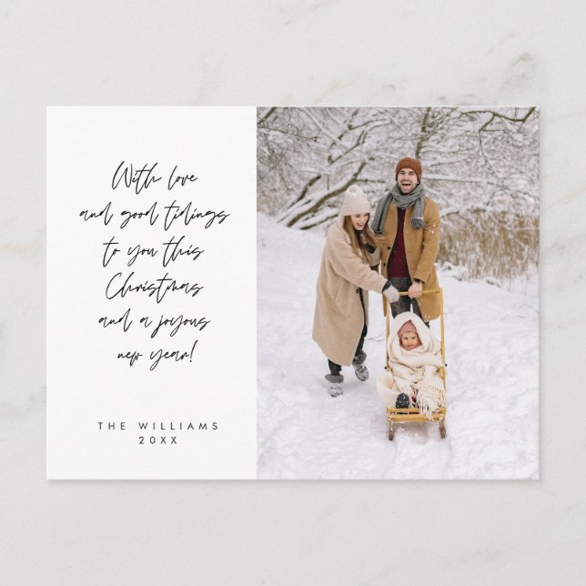 Sentimental, frohe Weihnachten, Familienfest Foto Postkarte (Vorderseite)