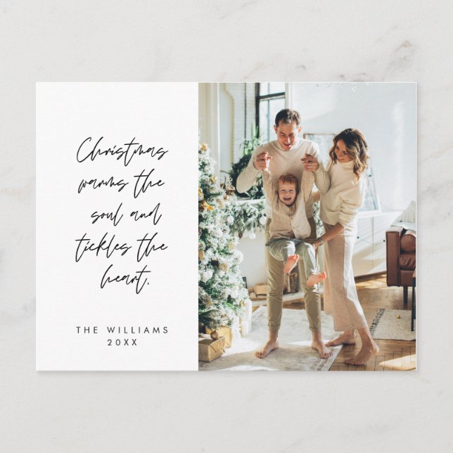 Sentimental, frohe Weihnachten, Familienfest Foto Postkarte (Vorderseite)