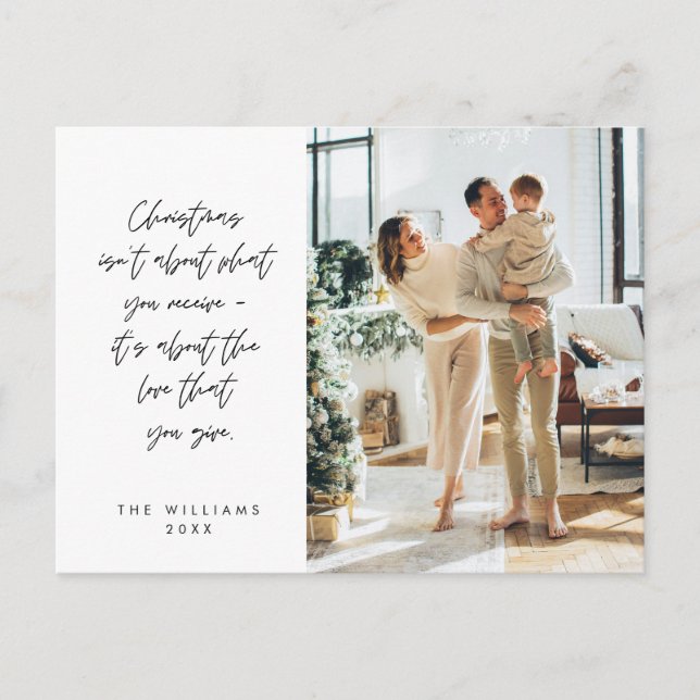 Sentimental, frohe Weihnachten, Familienfest Foto Postkarte (Vorderseite)