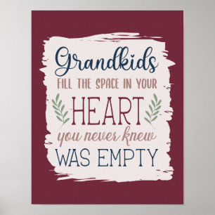 Sentimental Grandparent's Day Quote Keepsake Gift Poster