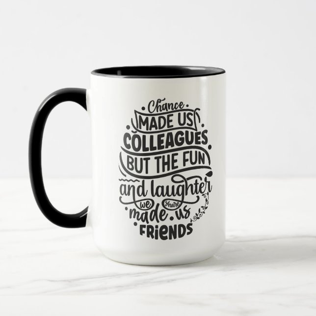 sentimental-Kollegen Freunde Spaß Lachen Tasse (Links)