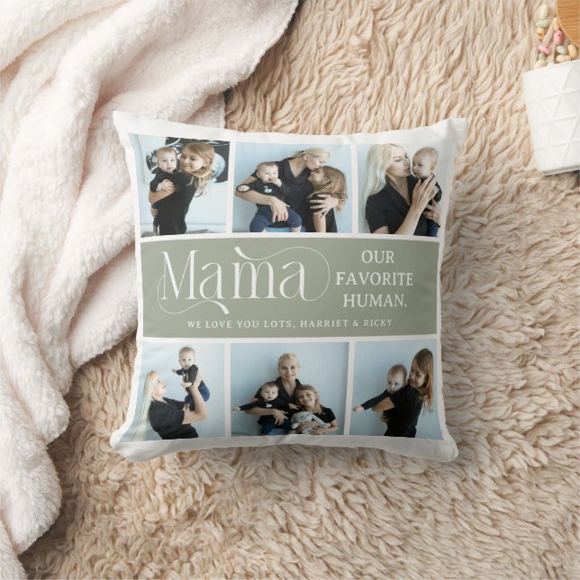 Sentimental Photo Collage Mama Keepsake  Kissen (Decke)