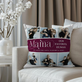 Sentimental Photo Collage Mama Keepsake  Kissen
