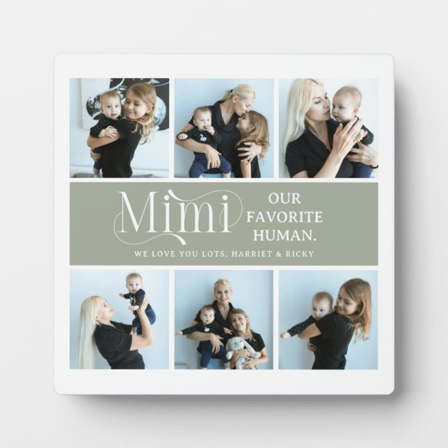 Sentimental Photo Collage Mimi Keepsake  Fotoplatte (Vorderseite)
