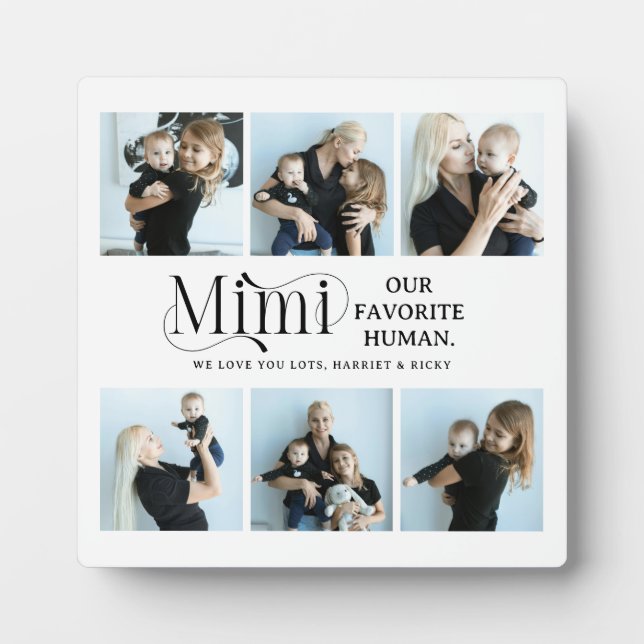 Sentimental Photo Collage Mimi Keepsake  Fotoplatte (Vorderseite)