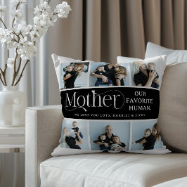 Sentimental Photo Collage Mom Keepsake  Kissen