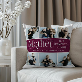 Sentimental Photo Collage Mom Keepsake  Kissen