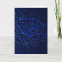 Sentimental Space Happy Birthday Card