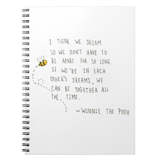 Sentimental Winnie-the-Pooh-Notebook Notizblock (Vorderseite)