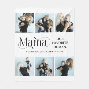 Sentimentale Fotocollage Mama Andenken  Fleecedecke
