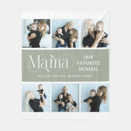 Sentimentale Fotocollage Mama Andenken  Fleecedecke