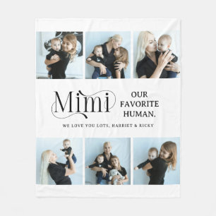 Sentimentale Fotocollage Mimi Andenken  Fleecedecke