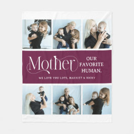 Sentimentale Fotocollage Mutter Andenken  Fleecedecke